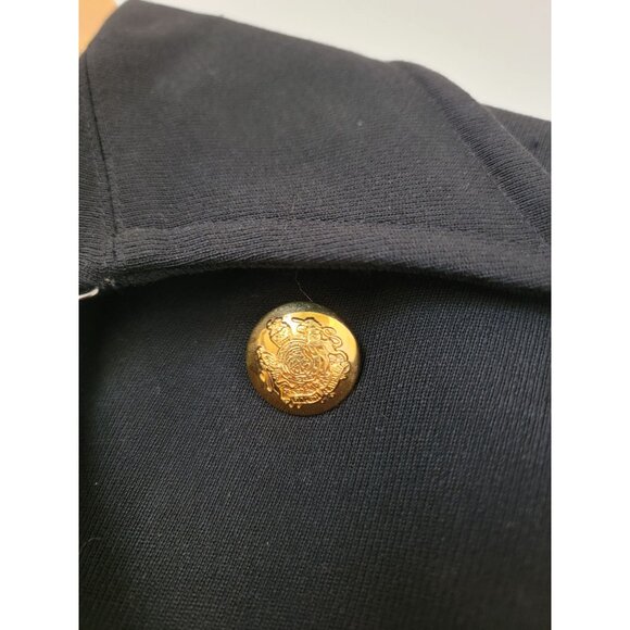 Ralph Lauren Petite Black Wool Blend Double Breasted Pea Coat Gold Buttons P/L - Picture 5 of 8